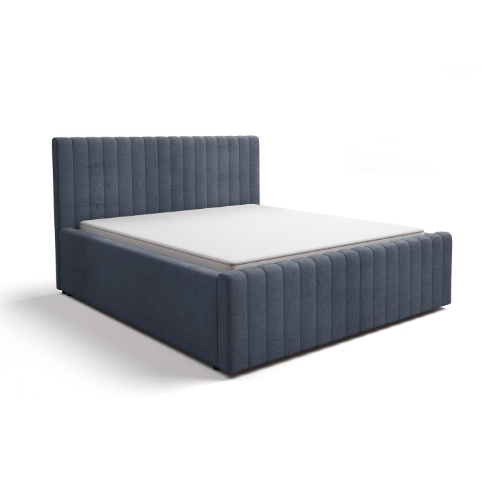 Bed met opbergruimte ELORIA 160x200 leigrijs met opklapbare lattenbodem