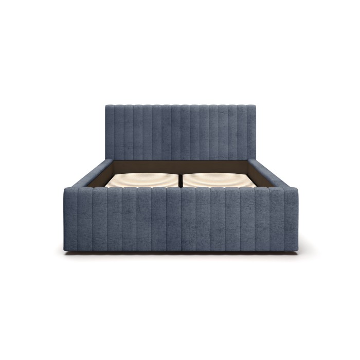 Lit ELORIA 180x200 bleu ardoise avec sommier inclus
