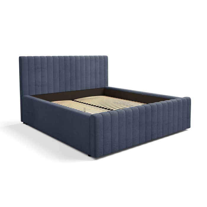 Lit ELORIA 180x200 bleu ardoise avec sommier inclus