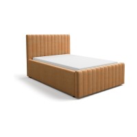 Bed met opbergruimte ELORIA 120x200 camel bouclé met liftbare lattenbodem