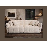 Canapé droit MOONI beige clair vu de face