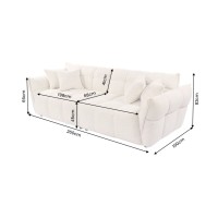 Canapé droit MOONI beige clair dimensions