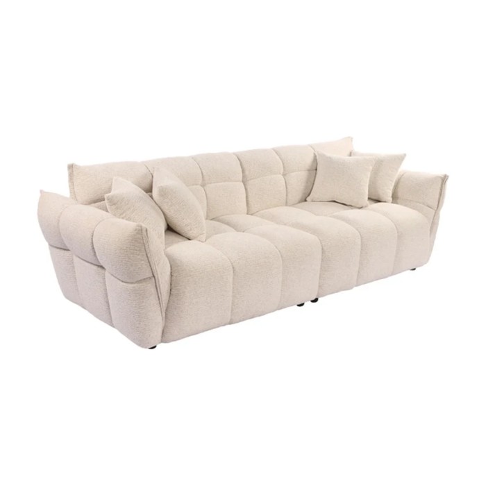 Canapé droit MOONI beige clair