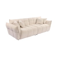 Canapé droit MOONI beige clair