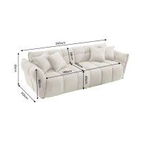 Canapé droit MOONI beige champagne dimensions