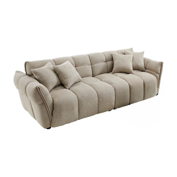 Canapé droit MOONI beige champagne