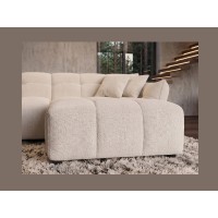Pouf MOONI beige clair vu de face