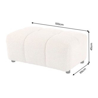 Pouf MOONI beige clair dimensions