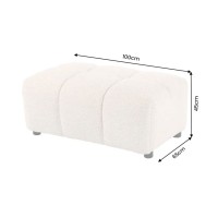 Pouf MOONI beige clair dimensions