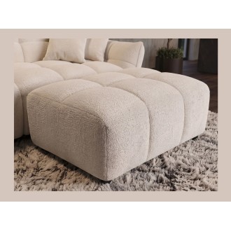 Pouf MOONI beige clair vu de haut