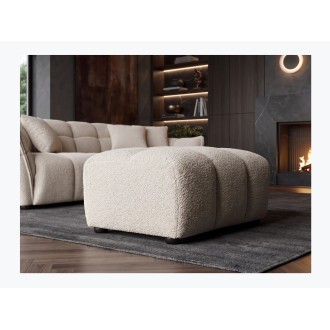Pouf MOONI beige champagne vu de face