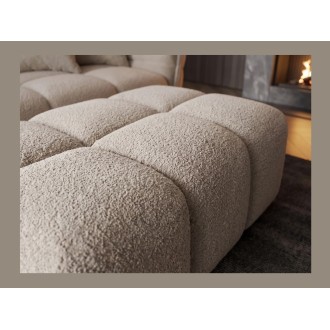 Pouf MOONI beige champagne vu de haut