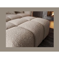 Pouf MOONI beige champagne vu de haut