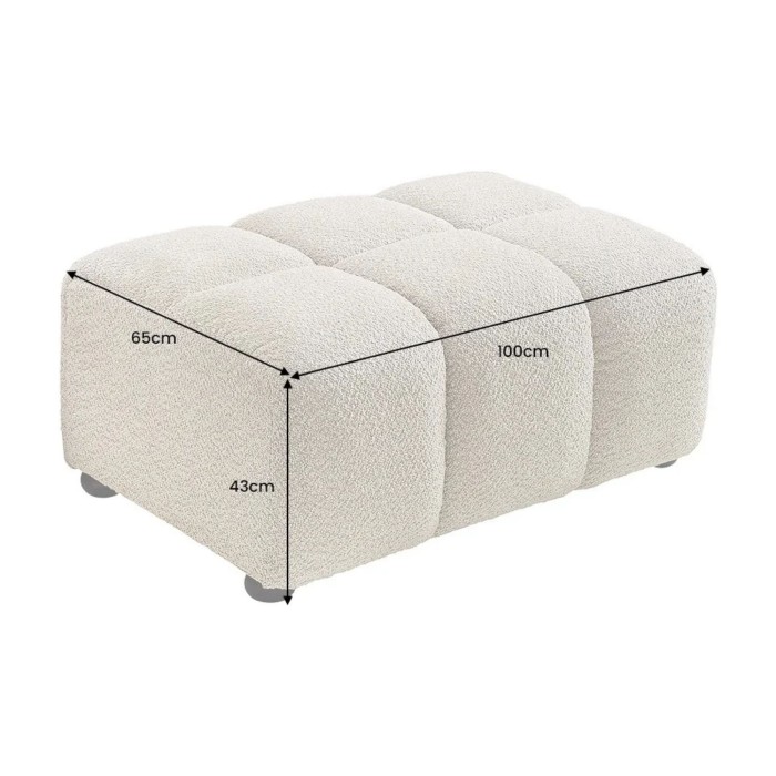 Pouf MOONI beige champagne dimensions