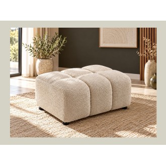 Pouf MOONI beige champagne en situation