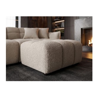 Pouf MOONI beige champagne vu rapprochée