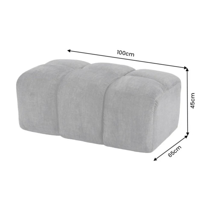 Pouf MOONI gris foncé dimensions