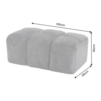 Pouf MOONI gris foncé dimensions