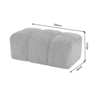 Pouf MOONI gris foncé dimensions