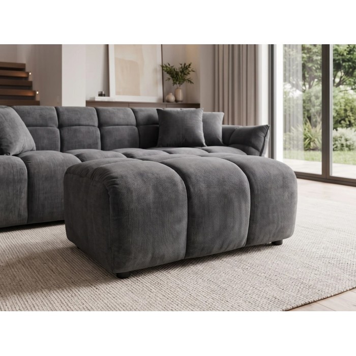 Pouf MOONI gris foncé vu de face