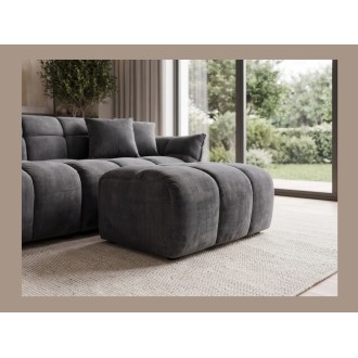 Pouf MOONI gris foncé vu éloignée