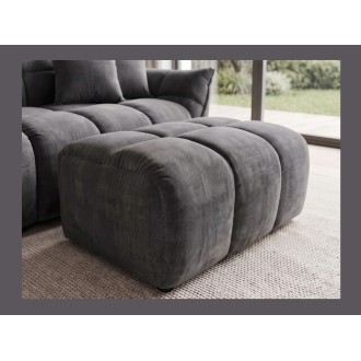 Pouf MOONI gris foncé vu rapprochée