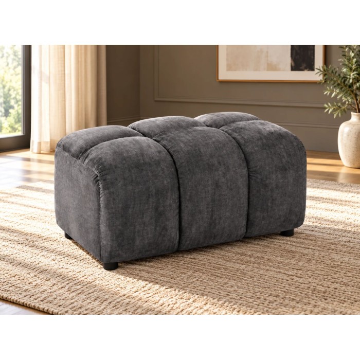 Pouf MOONI gris foncé en situation