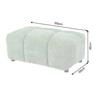 Pouf MOONI vert sauge dimensions
