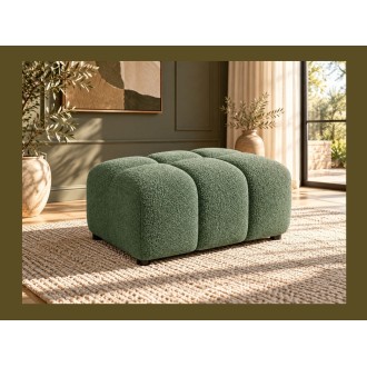 Pouf MOONI vert sauge en situation