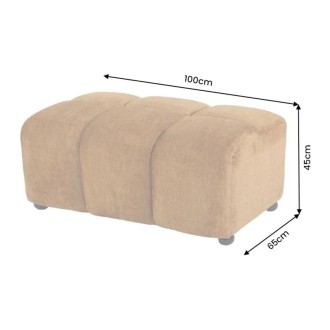 Pouf MOONI jaune moutarde dimensions