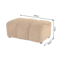 Pouf MOONI jaune moutarde dimensions