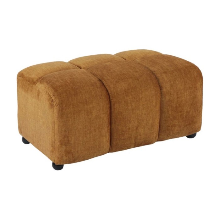 Pouf MOONI jaune moutarde