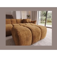 Pouf MOONI jaune moutarde vu de haut