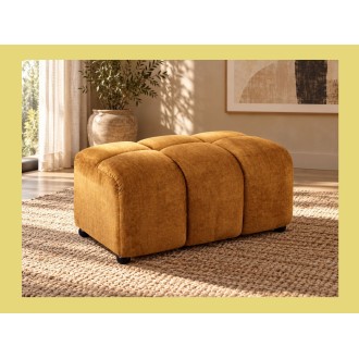 Pouf MOONI jaune moutarde en situation