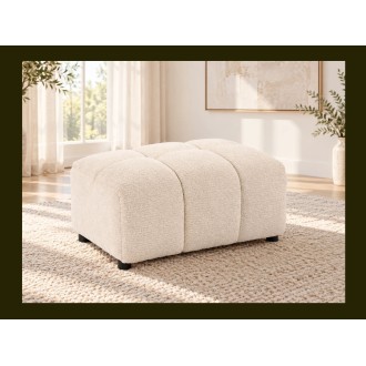 Canapé et pouf MOONI beige clair avec le pouf vu seul