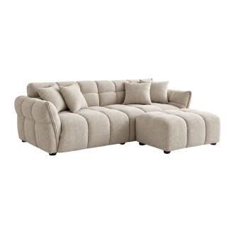 Canapé et pouf MOONI beige champagne