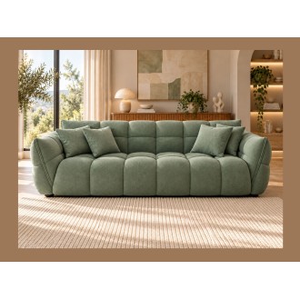 Canapé et pouf MOONI vert sauge avec le canapé vu seul