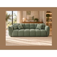 Canapé et pouf MOONI vert sauge avec le canapé vu seul