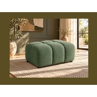 Canapé et pouf MOONI vert sauge avec le pouf vu seul