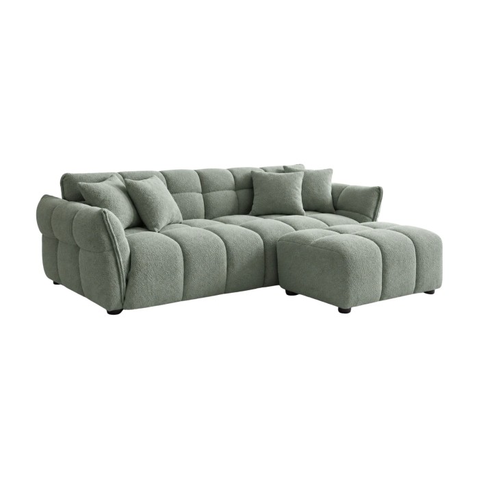 Canapé et pouf MOONI vert sauge