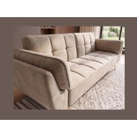 Canapé NEVISI 3 places beige champagne vu de côté