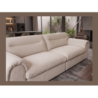 Zoom sur le dossier du canapé 3 places MELLOW beige