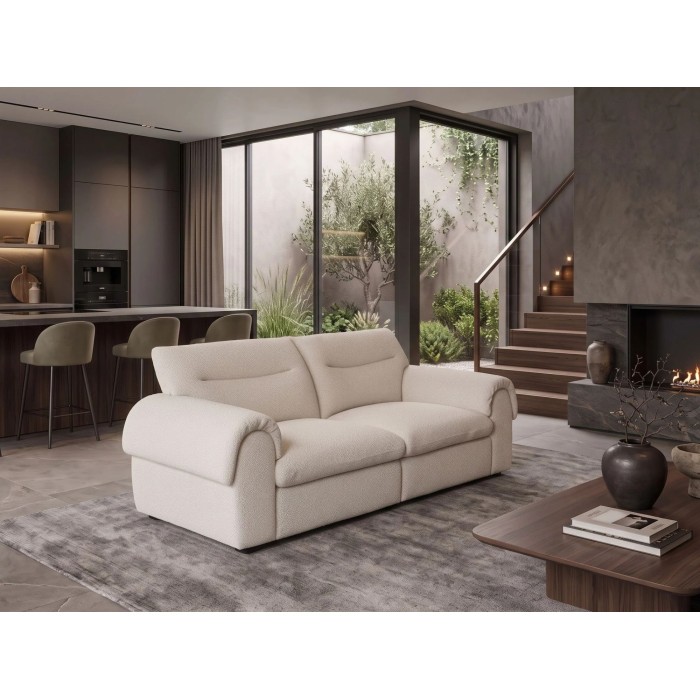 Canapé 3 places MELLOW beige mis en situation