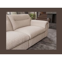 Zoom sur l'assise du canapé 3 places MELLOW beige