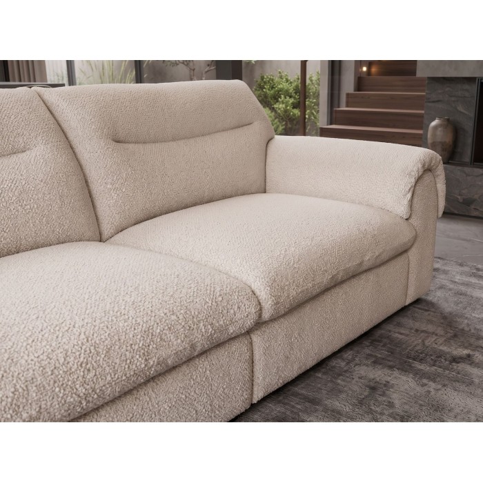 Zoom sur l'assise du canapé 4 places MELLOW