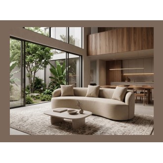 Canapé SOREN 3 places 230x110 cm - velours beige