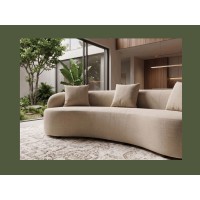 Canapé SOREN 3 places 230x110 cm - velours beige