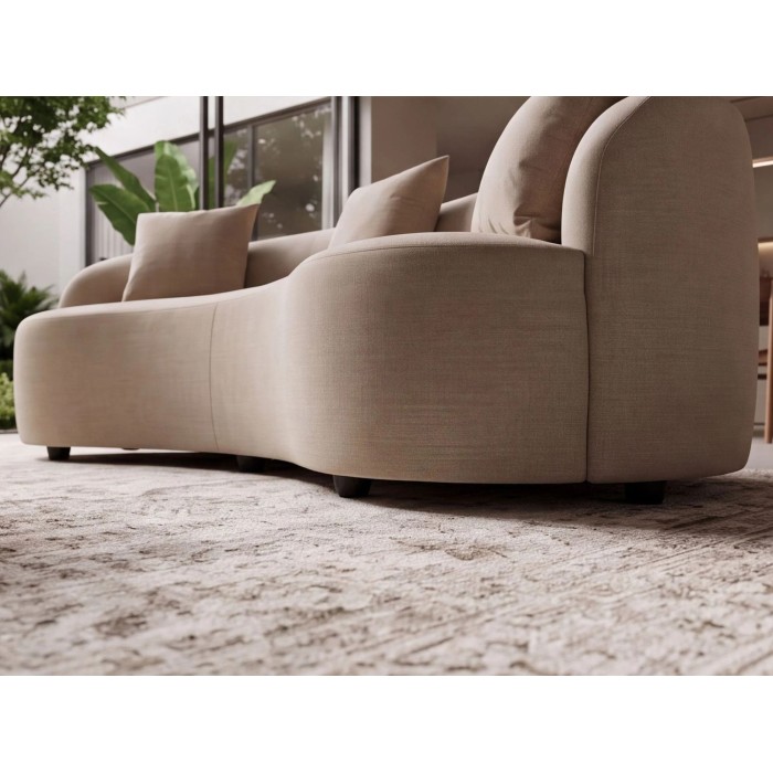 Canapé SOREN 3 places 230x110 cm - velours beige