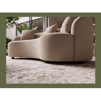 Canapé SOREN 3 places 230x110 cm - velours beige