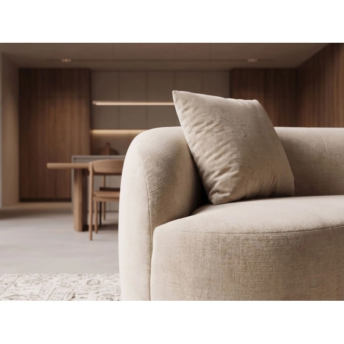 Canapé SOREN 3 places 230x110 cm - velours beige